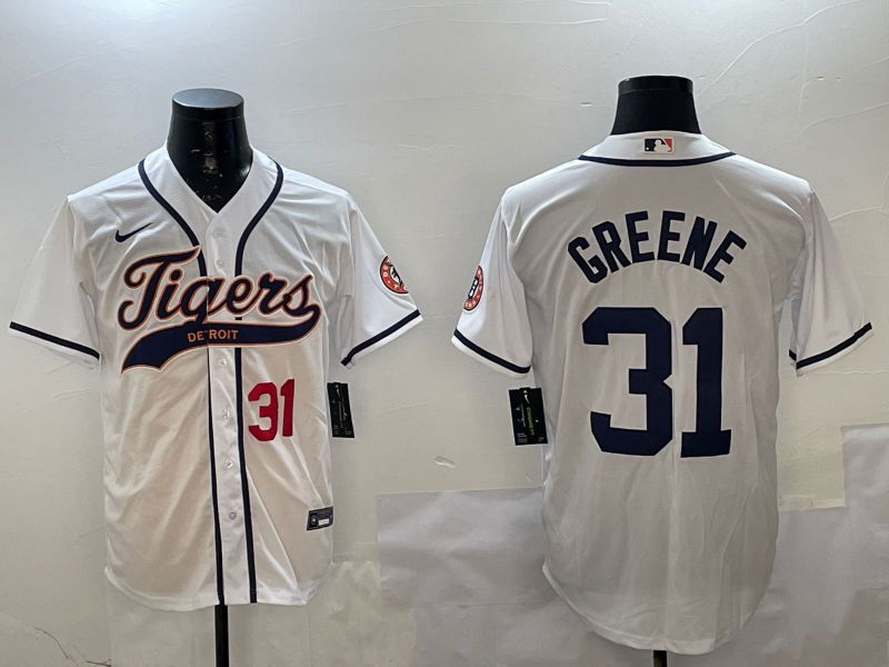 Men Detroit Tigers #31 Greene White Joint Name 2025 Nike MLB Jersey style 3
